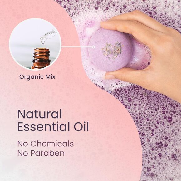 Husn Skin Moisturizing Rejuvenating Organice Bath Bomb Set New - Picture 3 of 4